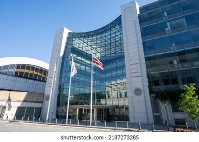 Washington, DC, USA - June 25, 2022: Front View Of The U.S. Securities And Exchange Commission (SEC) Headquarters In Washington, DC.