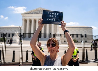 Washington, DC, USA - June 30, 2022: Nonviolent Civil Disobedience Demonstration To Demand Safe And Legal Abortion Access.