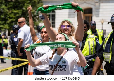 Washington, DC, USA - June 30, 2022: Nonviolent Civil Disobedience Demonstration To Demand Safe And Legal Abortion Access.