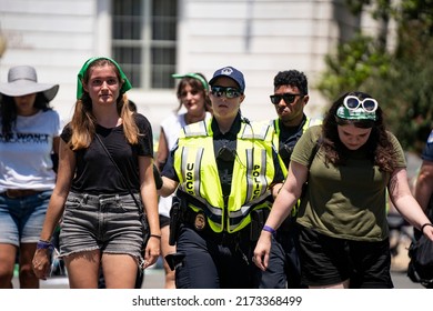 Washington, DC, USA - June 30, 2022: Nonviolent Civil Disobedience Demonstration To Demand Safe And Legal Abortion Access.