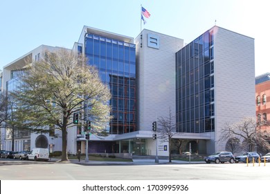 Washington, D.C., USA- March 1, 2020: Human Rights Campaign Headquarters In Washington, D.C., USA, The Largest LGBTQ Advocacy Group And Political Lobbying Organization In The United States.