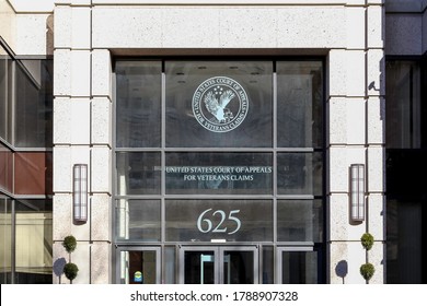 Washington D.C., USA - March 1, 2020: Entrance To United States Court Of Appeals For Veterans Claims In Washington D.C., The Federal Court Hears Appeals From The Board Of Veterans Appeals. 