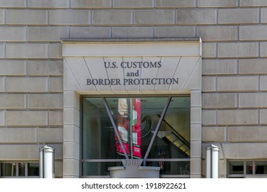 Washington D.C., USA - March 1, 2020: U.S. Customs And Border Protection Building In Washington D.C., USA, The Largest Federal Law Enforcement Agency. 