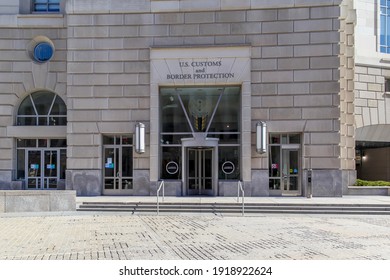 Washington D.C., USA - March 1, 2020: U.S. Customs And Border Protection Building In Washington D.C., USA, The Largest Federal Law Enforcement Agency. 