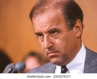 WASHINGTON, DC, USA - MARCH 19, 1991: U.S. Senator Joseph Biden (D-Delaware), Chairman U.S. Senate Judiciary Committee.