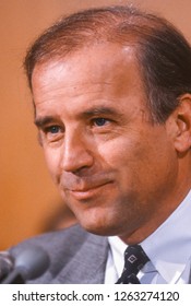 WASHINGTON, DC, USA - MARCH 19, 1991: U.S. Senator Joseph Biden (D-Delaware), Chairman U.S. Senate Judiciary Committee.