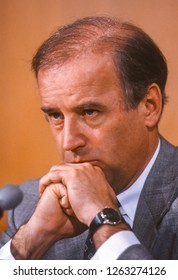 WASHINGTON, DC, USA - MARCH 19, 1991: U.S. Senator Joseph Biden (D-Delaware), Chairman U.S. Senate Judiciary Committee.