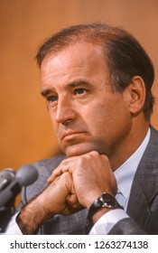 WASHINGTON, DC, USA - MARCH 19, 1991: U.S. Senator Joseph Biden (D-Delaware), Chairman U.S. Senate Judiciary Committee.