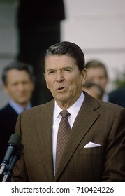 Washington DC. USA,  March, 1985
President Ronald Reagan Portrait
