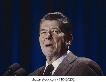 Washington DC. USA,  March, 1985
President Ronald Reagan Portrait
