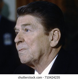 Washington DC. USA,  March, 1985
President Ronald Reagan Portrait
