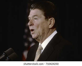 Washington DC. USA,  March, 1985
President Ronald Reagan Portrait
