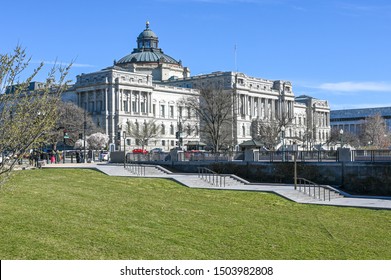 WASHINGTON DC, USA - March 27, 2019: Library of Congress at Capitol Hill. The library houses 167 million items including more than 30 million books.