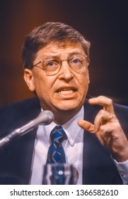 WASHINGTON, DC, USA - MARCH 3, 1998: Bill Gates, CEO Microsoft, testifies before Congress.