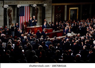Washington, DC. USA, March 6, 1991
President George H.W. Bush delivers his Address Before a Joint Session of the Congress on the Cessation of the Persian Gulf Conflict, 