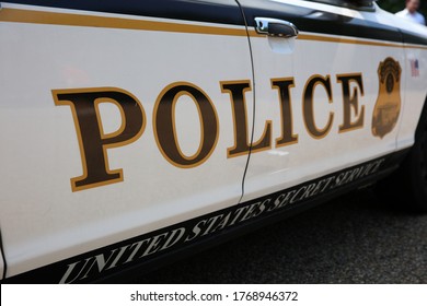 Washington DC, USA - May 02, 2019: U.S. Secret Service Car In Washington DC. USA