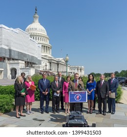 Washington, DC / USA - May 16, 2019: Members Of Congress Hold A Press Conference Outside The United States Capitol Building To Express Their Views On The Proposed Equality Act.