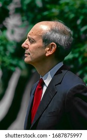 Washington, DC. USA, May 16, 1994
US Supreme Court Nominee Judge Stephen Breyer Waits To Deliver Remarks To Reporters In The White House Rose Garden 