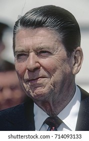 Washington DC. USA,  May 1983
President Ronald Reagan Portrait.
