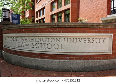 Washington DC, USA - May 2, 2015: Law school of The George Washington University is located in Washington D.C., USA. It was founded in 1820s and is the oldest law school in Washington D.C., or GW Law.