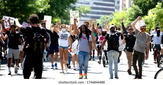 Washington, D.C. / USA - May 31 2020: Justice For George Floyd Protest DC 