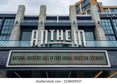 Washington, DC USA - May 5, 2022: The Anthem, A Music Venue And Auditorium At The Wharf On The Potomac Waterfront, Marquee Says National Inventors Hall Of Fame Annual Induction Ceremony.