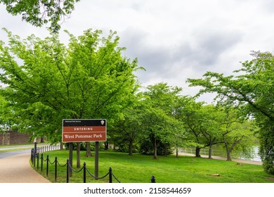 Washington, DC USA - May 5, 2022: West Potomac Park Entrance And Sign