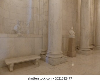 Washington DC, USA - November 2019: Interior Of The Supreme Court Building