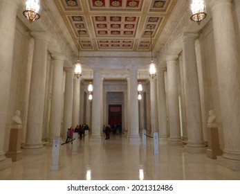 Washington DC, USA - November 2019: Interior Of The Supreme Court Building