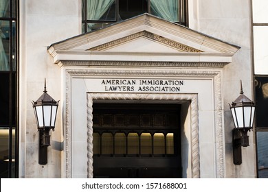 Washington DC / USA - November 26th 2019: American Immigration Lawyers Association Building In Washington DC