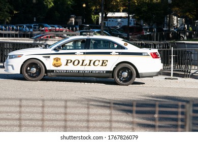 Washington DC USA - October 28 2014; Street Scene With United States Secret Service Police Car.