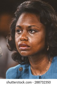 WASHINGTON, DC, USA - Professor Anita Hill testifies before Congress, during Clarence Thomas confirmation hearings for Supreme Court. October 11, 1991