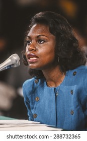 WASHINGTON, DC, USA - Professor Anita Hill Testifies Before Congress, During Clarence Thomas Confirmation Hearings For Supreme Court. October 11, 1991