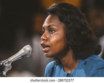 WASHINGTON, DC, USA - Professor Anita Hill Testifies Before Congress, During Clarence Thomas Confirmation Hearings For Supreme Court. October 11, 1991