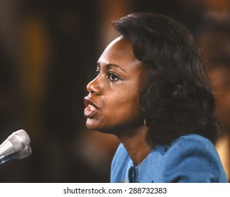 WASHINGTON, DC, USA - Professor Anita Hill testifies before Congress, during Clarence Thomas confirmation hearings for Supreme Court. October 11, 1991