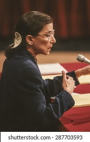 WASHINGTON, DC, USA - Ruth Bader Ginsburg, During Confirmation Hearings, U. S. Supreme Court. 7/21/1993