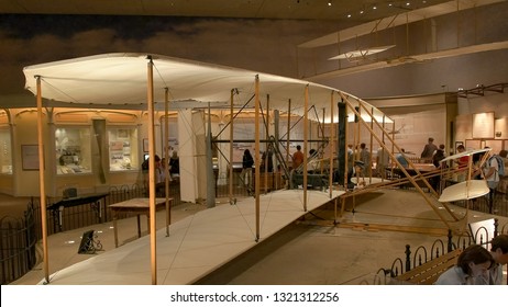 WASHINGTON, DC, USA - SEPTEMBER 10, 2015: 1903 Wright Flyer,the World's First Powered Heavier-than-air Flying Machine