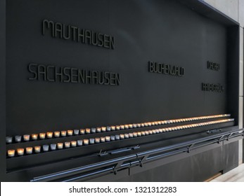 WASHINGTON, DC, USA - SEPTEMBER 10, 2015: Candles And Plaque At The Us Holocaust Memorial Museum In Washington