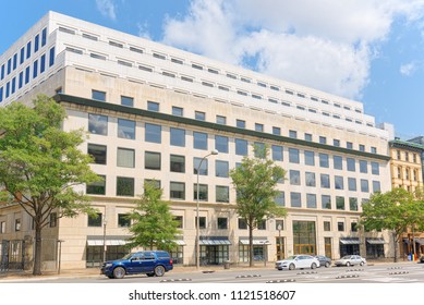 Washington, DC, USA - September 10,2017 : Urban Cityscape Of Washington, 601 Pennsylvania Ave NW, Credit Union National Association Inc.