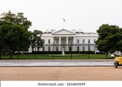 Washington DC, USA - September 15, 2020: A View Outside The White House During The Signing Ceremony Of The Abraham Accords  Between Israel, UAE And Bahrain In Washington, DC.  