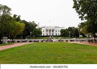 Washington DC, USA - September 15, 2020: A View Outside The White House During The Signing Ceremony Of The Abraham Accords  Between Israel, UAE And Bahrain In Washington, DC.  