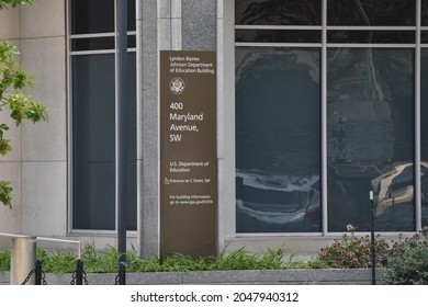 Washington, DC, USA - September 18, 2021: Lyndon Baines Johnson U.S. Department Of Education Building