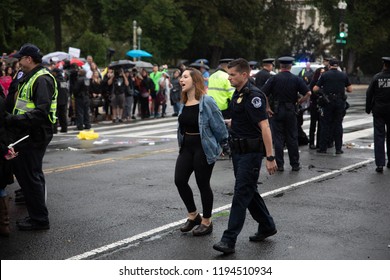 Washington DC, USA, September 27th, 2018- Hundreds gather in DC in support of Dr. Christine Ford as she testifies to the Senate Judiciary Committee.