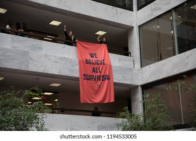 Washington DC, USA, September 28th, 2018- Hundreds Gather In DC As The Senate Judicary Votes On The Nomination Of Brett Kavanaugh