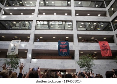 Washington DC, USA, September 28th, 2018- Hundreds Gather In DC As The Senate Judicary Votes On The Nomination Of Brett Kavanaugh