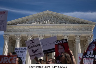 Washington DC, USA, September 28th, 2018- Hundreds Gather In DC As The Senate Judicary Votes On The Nomination Of Brett Kavanaugh