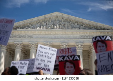 Washington DC, USA, September 28th, 2018- Hundreds Gather In DC As The Senate Judicary Votes On The Nomination Of Brett Kavanaugh