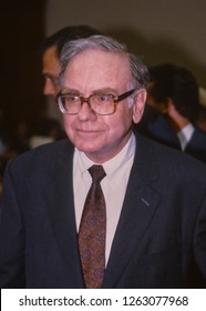 WASHINGTON, DC, USA - SEPTEMBER 4, 1991: Warren Buffett, Chairman Salomon Brothers, appears before U.S. House Subcmte. on Telecommunications.
