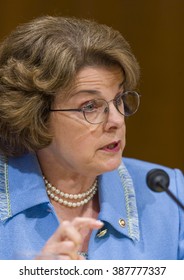 WASHINGTON, DC, USA - U. S. Senator Dianne Feinstein (D-CA) During Confirmation Hearing, U. S. Supreme Court Nominee Judge John Roberts.