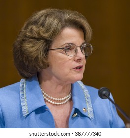 WASHINGTON, DC, USA - U. S. Senator Dianne Feinstein (D-CA) During Confirmation Hearing, U. S. Supreme Court Nominee Judge John Roberts.